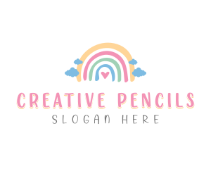 Creative Playful Rainbow logo design