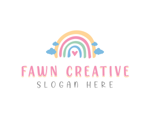 Creative Playful Rainbow logo design