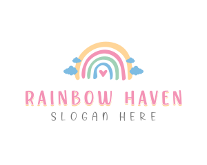 Creative Playful Rainbow logo design