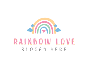 Creative Playful Rainbow logo design