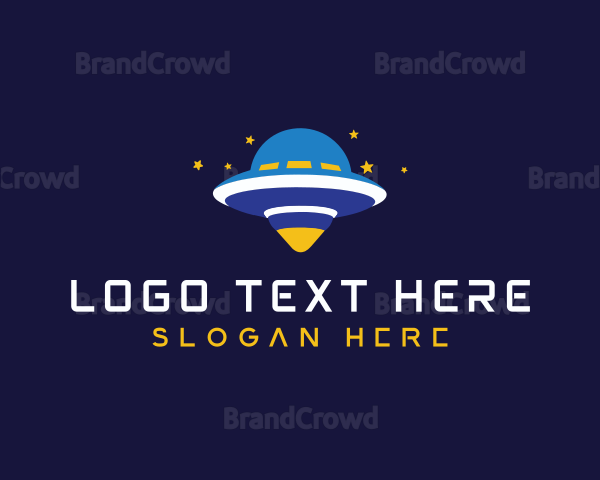 UFO Spaceship Cosmic Logo