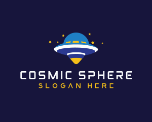 UFO Spaceship Cosmic logo design