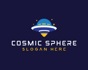 UFO Spaceship Cosmic logo design