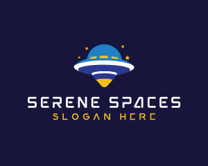 UFO Spaceship Cosmic logo design