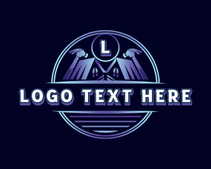 Badge - Hammer Roofing Contractor logo design