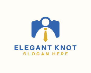 Employee Suitcase Necktie logo design