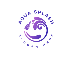 Splash - Construction Paintbrush Splash logo design