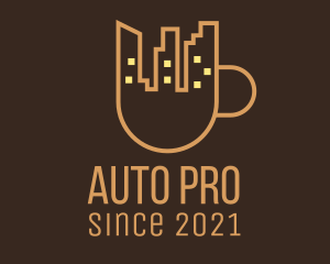 Caffeine - City Coffee Cup logo design