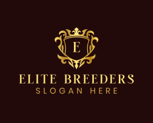 Elegant Shield Crown logo design