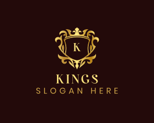 Elegant Shield Crown logo design