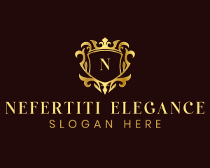 Elegant Shield Crown logo design