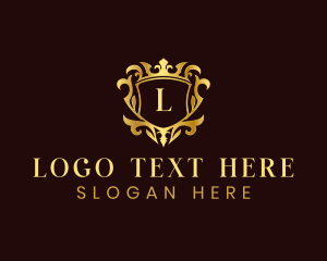 Vintage - Elegant Shield Crown logo design