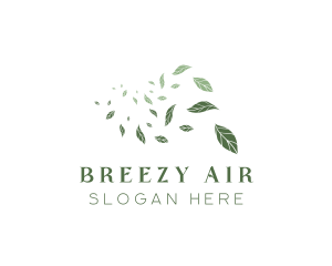 Organic Flying Leaf logo design