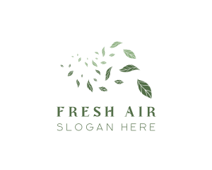 Organic Flying Leaf logo design