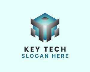 Tech Cyber Cube logo design