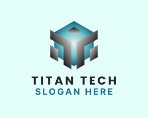 Tech Cyber Cube logo design