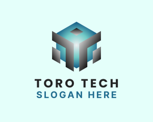 Tech Cyber Cube logo design