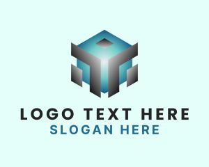 App - Tech Cyber Cube logo design