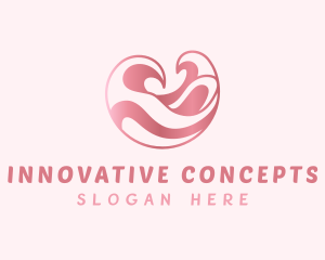 Pink Innovation Wave logo design