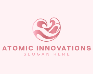 Pink Innovation Wave logo design