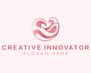 Pink Innovation Wave logo design