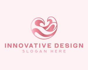 Pink Innovation Wave logo design