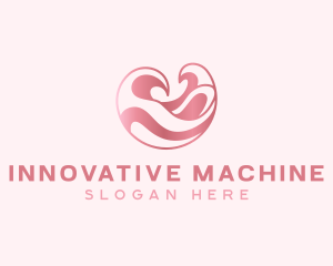 Pink Innovation Wave logo design