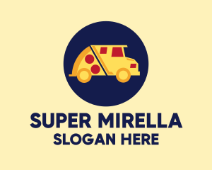 Pizza Delivery Food Truck Logo