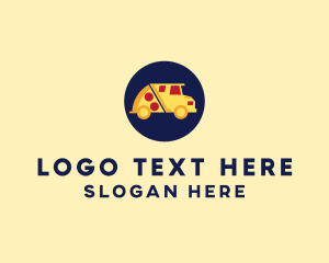 Car - Pizza Delivery Food Truck logo design