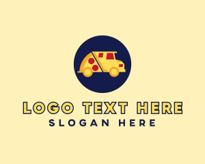 Pizza Delivery Food Truck logo design