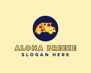 Pizza Delivery Food Truck logo design