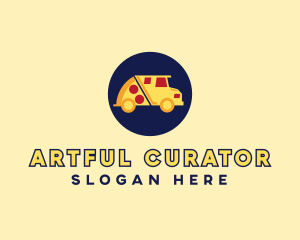 Pizza Delivery Food Truck logo design