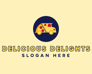 Pizza Delivery Food Truck logo design