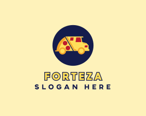 Pizza Delivery Food Truck logo design