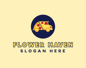 Pizza Delivery Food Truck logo design