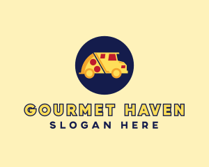 Pizza Delivery Food Truck logo design