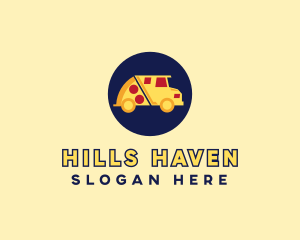 Pizza Delivery Food Truck logo design