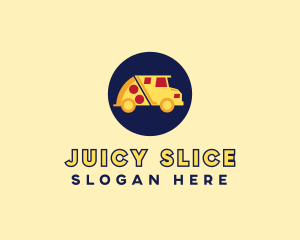 Pizza Delivery Food Truck logo design