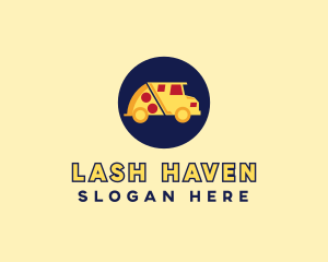 Pizza Delivery Food Truck logo design