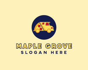 Pizza Delivery Food Truck logo design