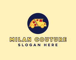 Pizza Delivery Food Truck logo design