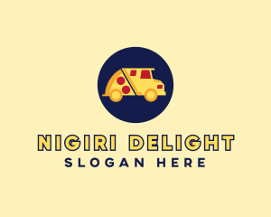 Pizza Delivery Food Truck logo design