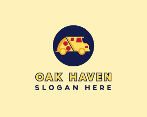 Pizza Delivery Food Truck logo design