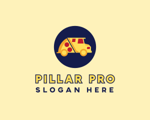 Pizza Delivery Food Truck logo design