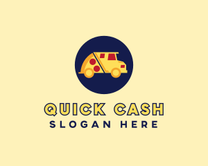 Pizza Delivery Food Truck logo design