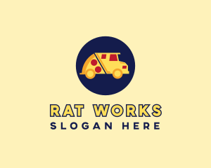 Pizza Delivery Food Truck logo design