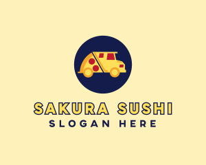 Pizza Delivery Food Truck logo design