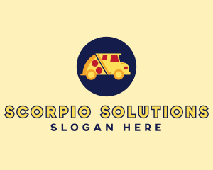 Pizza Delivery Food Truck logo design