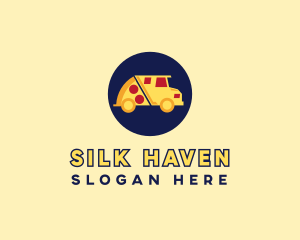 Pizza Delivery Food Truck logo design