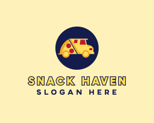 Pizza Delivery Food Truck logo design